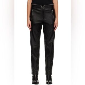 NWT $1195 RAG & BONE Black Sedona Moto Real Leather Pants 12